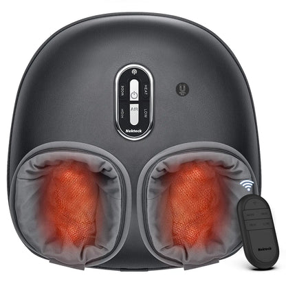 Nekteck Heated Shiatsu Foot Massager – Deep Kneading Massage, Air Compression Therapy, Enhances Circulation & Relieves Foot Fatigue