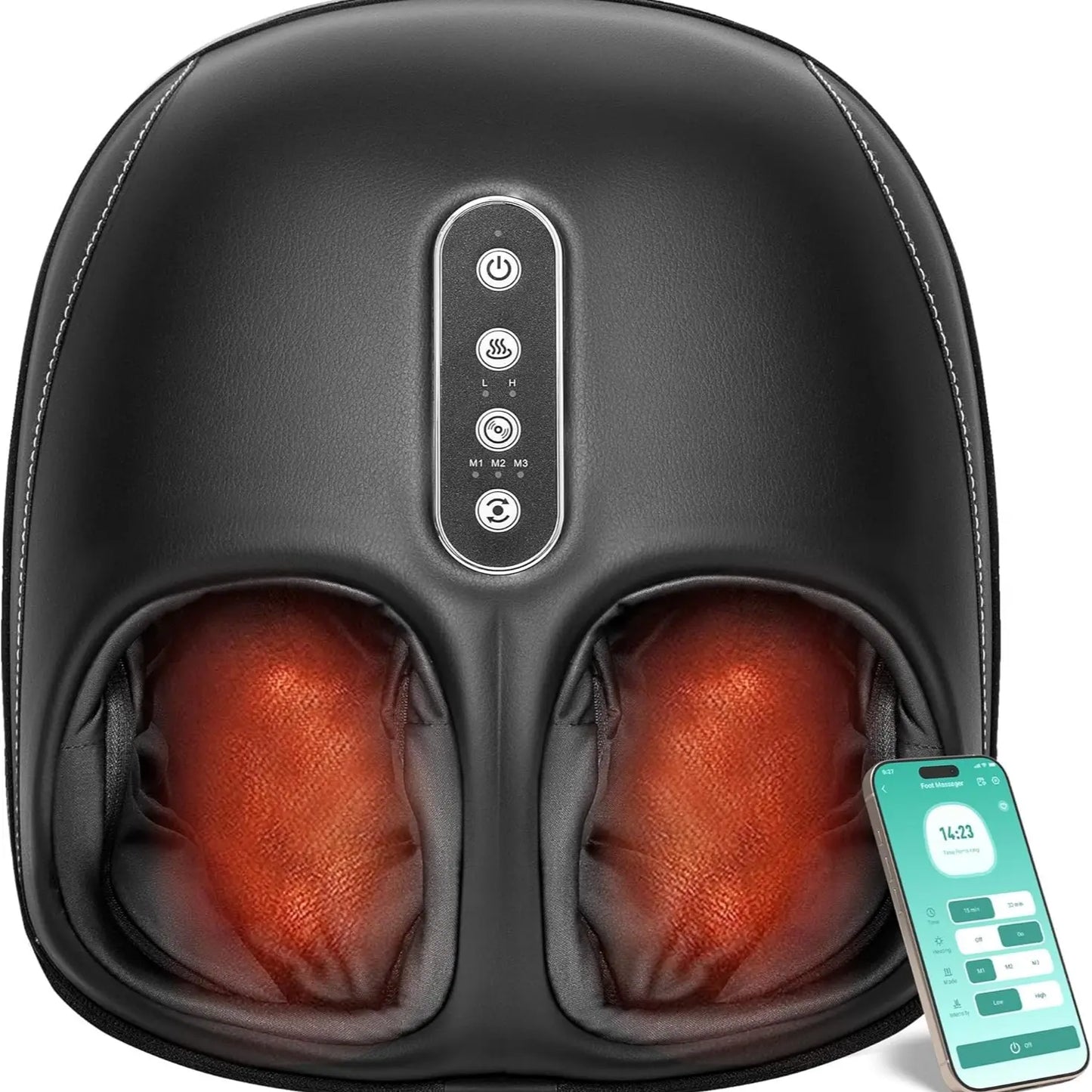 Nekteck Heated Shiatsu Foot Massager – Deep Kneading Massage, Air Compression Therapy, Enhances Circulation & Relieves Foot Fatigue