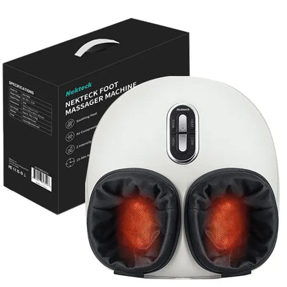 Nekteck Heated Shiatsu Foot Massager – Deep Kneading Massage, Air Compression Therapy, Enhances Circulation & Relieves Foot Fatigue