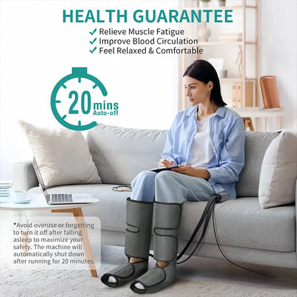 Nekteck Leg Massager with Air Compression – 3 Adjustable Massage Levels, Auto Shut-Off, Foot & Calf Relaxation