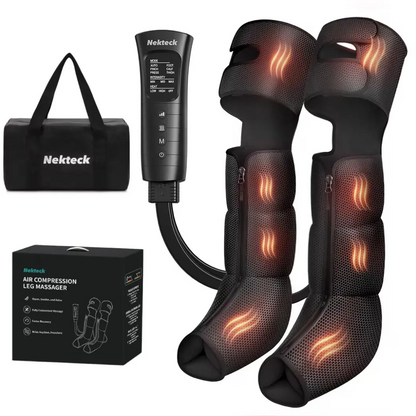 Nekteck Leg Massager with Air Compression – 3 Adjustable Massage Levels, Auto Shut-Off, Foot & Calf Relaxation