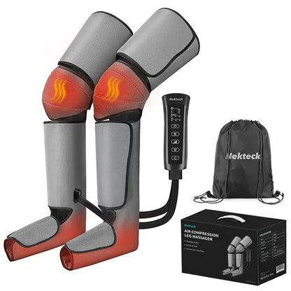 Nekteck Leg Massager with Air Compression – 3 Adjustable Massage Levels, Auto Shut-Off, Foot & Calf Relaxation