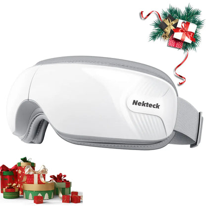 Nekteck Heated Eye Massager with Bluetooth – Comfort Eye Mask, 5 Massage Modes, Auto-Off, Relaxation Gift for Men & Women