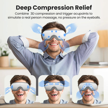 Nekteck Heated Eye Massager with Bluetooth – Comfort Eye Mask, 5 Massage Modes, Auto-Off, Relaxation Gift for Men & Women