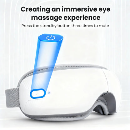 Nekteck Heated Eye Massager with Bluetooth – Comfort Eye Mask, 5 Massage Modes, Auto-Off, Relaxation Gift for Men & Women